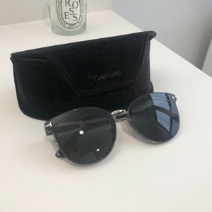 Tom Ford 56mm Black Polarized Sunglasses